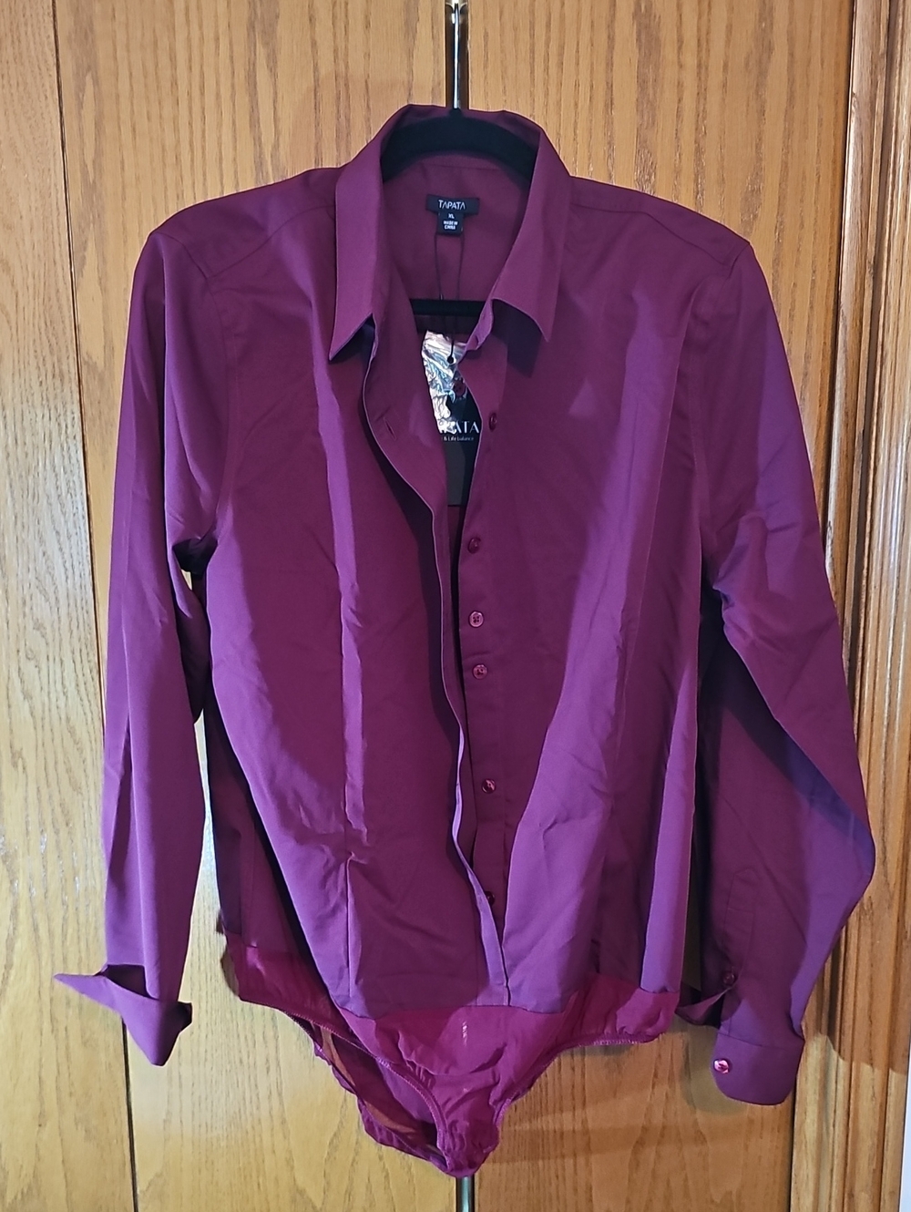 Tapata Plum Long-Sleeve Bodysuit Shirt